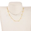 Brass Twisted Chain Curb Chain Necklaces NJEW-JN03092-01-4