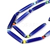 Handmade Millefiori Glass Lampwork Strip Beads Strands LA-N047-01H-3