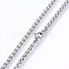 Non-Tarnish 304 Stainless Steel Wheat Chain Necklaces NJEW-F227-05P-04-2