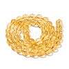 Natural Citrine Beads Strands G-E326-4mm-01-2
