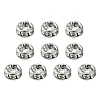 Brass Rhinestone Spacer Beads RB-YW0001-04A-01P-2