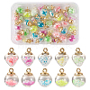 50Pcs 10 Styles Glow in the Dark Luminous Glass Globe Pendants FIND-TA0002-24-2