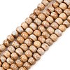 Handmade Fancy Antique Glazed Porcelain Ceramic Round Beads Strands PORC-L019-6mm-06-1