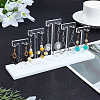 5 T-Bar Transparent Acrylic Earring Display Stand EDIS-WH0016-023-4