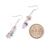 Natural Fluorite Chips Beaded Jewelry Set SJEW-JS01232-02-8