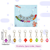Bicone Pendant Stitch Markers HJEW-AB00489-2