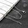 Non-Tarnish 304 Stainless Steel Cable Chain Necklace STAS-T040-PJ204-70-4