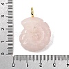 Natural Rose Quartz Carved Pendants X-G-C282-01K-3