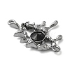 Alloy Jet Rhinestone Pendants LS-PALLOY-P294-01B-02-3