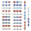 50Pcs 25 Styles Alloy Enamel Connector Charms FIND-TA0003-23-2