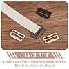 Olycraft 16Pcs 4 Colors Zinc Alloy Underwear Strap Buckles FIND-OC0003-08C-4
