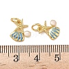 Brass Enamel Pendants KK-P334-32G-3
