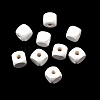 Spray Painted Wooden Beads WOOD-P021-01B-30-1