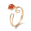 4Pcs 4 Style Alloy Wire Wrap Open Cuff Rings Set RJEW-TA00096-4
