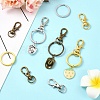 DIY Alloy Swivel Lobster Claw Clasps & Iron Split Key Rings Keychain Finding Kits DIY-YW0010-44AB-6