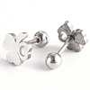 201 Stainless Steel Barbell Cartilage Earrings EJEW-R147-19-3