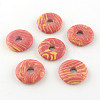 Dyed Donut/Pi Disc Mixed Stone Pendants G-R338-M-2