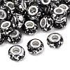 Opaque Resin Rondelle European Beads RESI-Z046-03E-1
