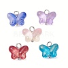 Transparent Baking Paint Glass Pendant PALLOY-JF02340-01-2S-1