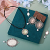 10Pcs 5 Style Alloy Pendant Cabochon Settings HJEW-TAC0120-7