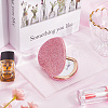 1Pc ABS & Glass Mirror Portable Makeup Folding Mirror AJEW-SP0001-60A-3