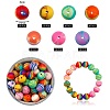 WEWAYSMILE 70Pcs 7 Styles 15mm Silicone Round Beads Making Kit JX487A-2