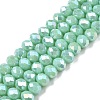 Electroplate Glass Beads Strands EGLA-A044-P8mm-B14-1