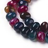 Dyed Natural Agate Beads Strands G-F595-D05-3