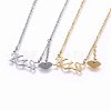 304 Stainless Steel Pendant Necklaces NJEW-O104-03-1