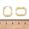 Brass Micro Pave Cubic Zirconia Hoop Earrings KK-CBA98BA-12G-5