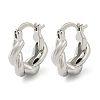 Rack Plating Brass Twist Rope Hoop Earrings EJEW-Z035-01P-1