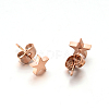 Ion Plating(IP) 304 Stainless Steel Ear Studs EJEW-P045-05RG-1