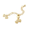 Brass Micro Pave Cubic Zirconia Chain Extender X-KK-L216-004C-G-2