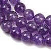 Natural Amethyst Round Bead Strands G-M212-10mm-01A-5