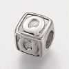 Tarnish Resistant 304 Stainless Steel European Beads STAS-E115-P-Q-1