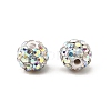 Polymer Clay Rhinestone Beads RB-H284-6MM-AB-2