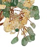 Natural Yellow Quartz & Green Aventurine Chips Tree Decorations DJEW-M012-03A-3