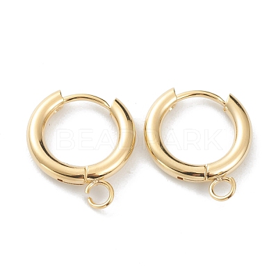 201 Stainless Steel Huggie Hoop Earring Findings STAS-P283-01B-G-1