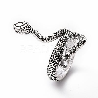 Snake Wide Band Rings for Men RJEW-F126-09AS-1