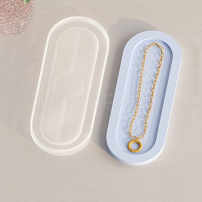 Oval Jewelry Plate DIY Silicone Pendant Molds PW-WG51435-03-1
