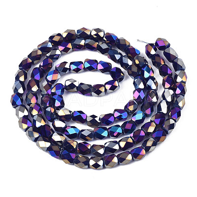 Electroplate Glass Beads Strands EGLA-N002-13-A-1