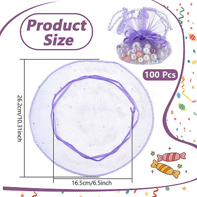 100Pcs Organza Bags ABAG-NB0002-12A-1
