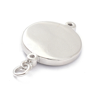 Brass Micro Pave Clear Cubic Zirconia Pendants ZIRC-L091-082P-1