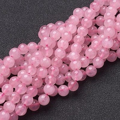 Natural Rose Quartz Beads Strands X-GSR6mmC034-1