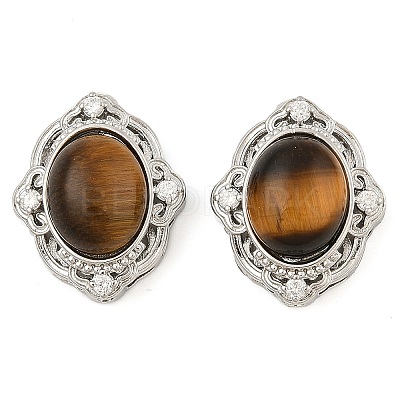 Natural Tiger Eye Multi-Strand Links KK-M304-04P-05-1