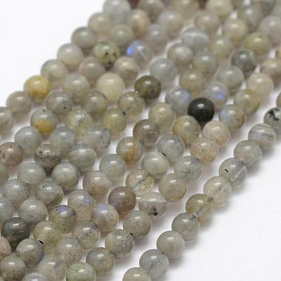 Natural Labradorite Beads Strands G-P322-29-4mm-1