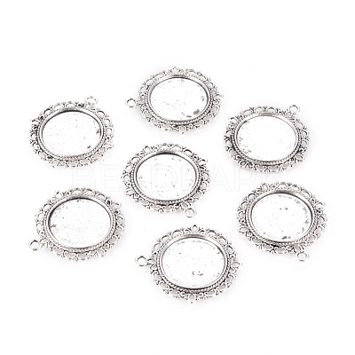 Zinc Alloy Pendant Settings for Cabochon & Rhinestone PALLOY-A15290-AS-LF-1