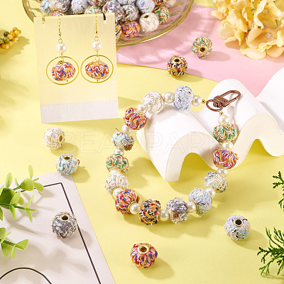 100Pcs Vintage Straight Hole Small Fragrant Fabric Beads FIND-TA0006-79-1