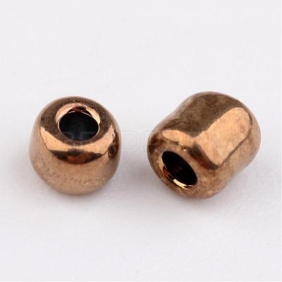 8/0 Electroplated Metallic Colours Round Glass Seed Beads X-SEED-A009-3mm-601-1