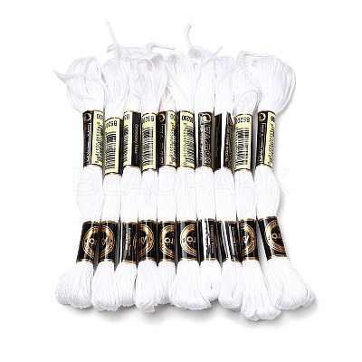 10 Skeins 12-Ply Metallic Polyester Embroidery Floss OCOR-Q057-A19-1